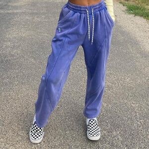 BDG Urban Outfitters Athleisure streetwear Embroidered Purple Sweatpants Small